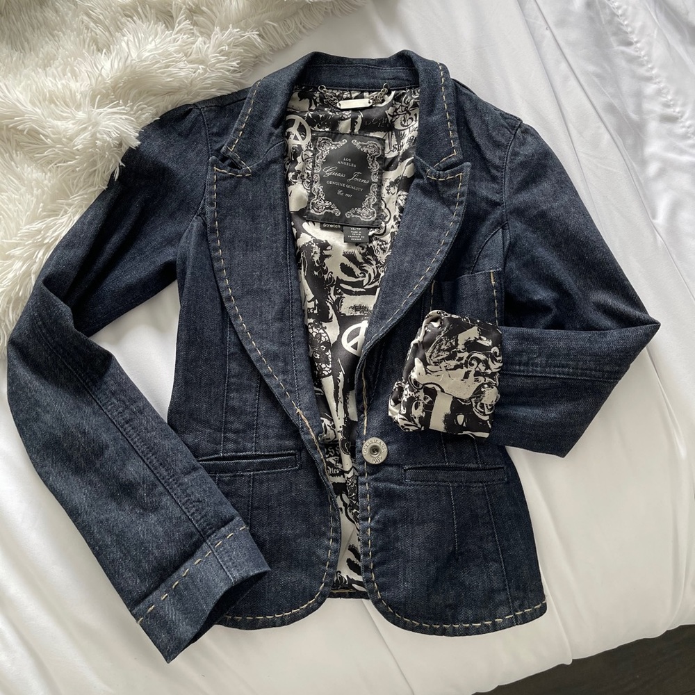 Guess Jean Blazer Size XS